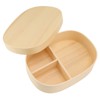 Bento Box Portable Japanese Style Wooden Large Single Layer Removable