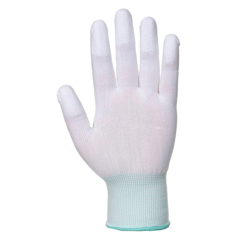 Portwest PU Fingertip Glove, Size: XS, Colour: White, A121WHRXS
