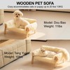 MEWOOFUN Cat Couch Bed, Pet Sofa for Indoor Cats Wooden