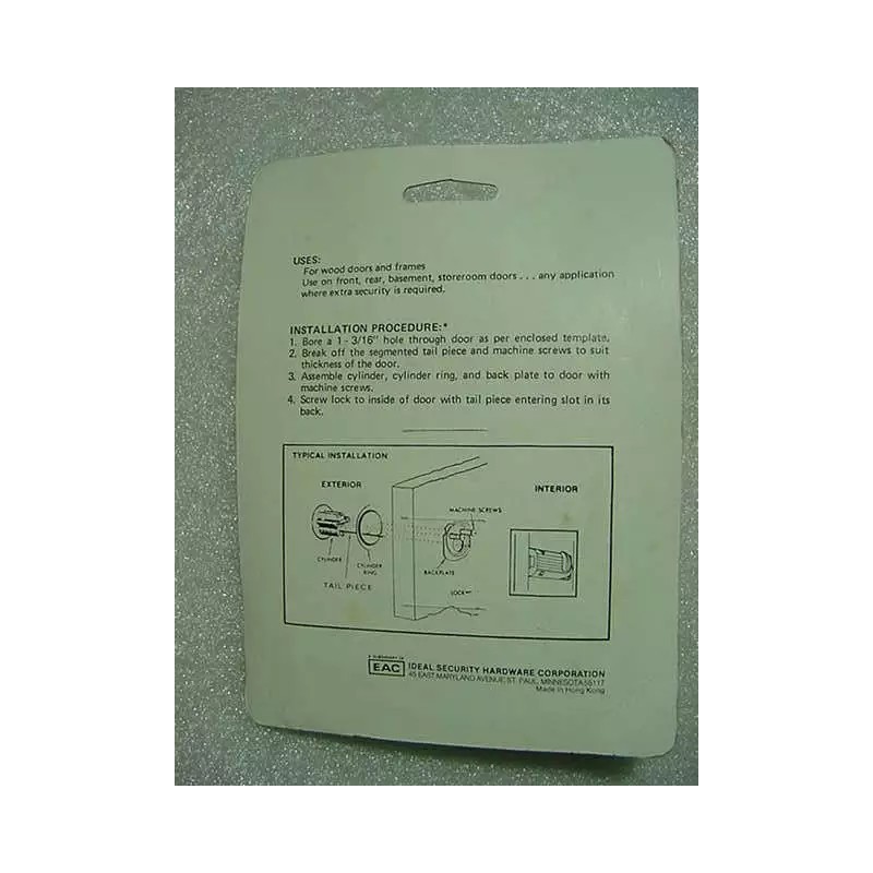 IDEAL New NOS IDEAL 451023 Security Garage Door Lock With