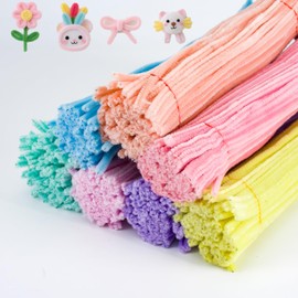 1400 Pcs Macaron Pipe Cleaners, Pastel Pipe Cleaners Craft, Pipe Cleaners Bulk 7 Colors 12 inch Chenille Stems Art Supplies for Projects Creative DIY Creative Decor,Christmas Decorations