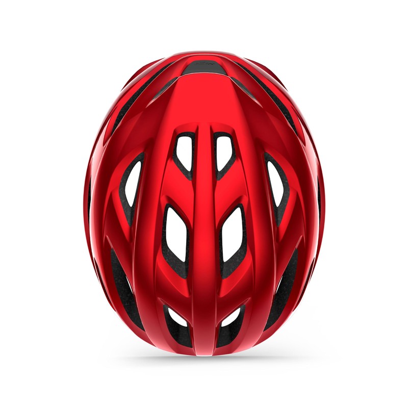 MET - Idolo Road Cycling Helmet In Red Metallic Size