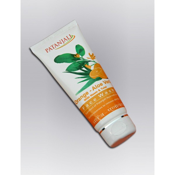 PATANJALI Face Wash - Orange And Aloevera (60g) (Pack of