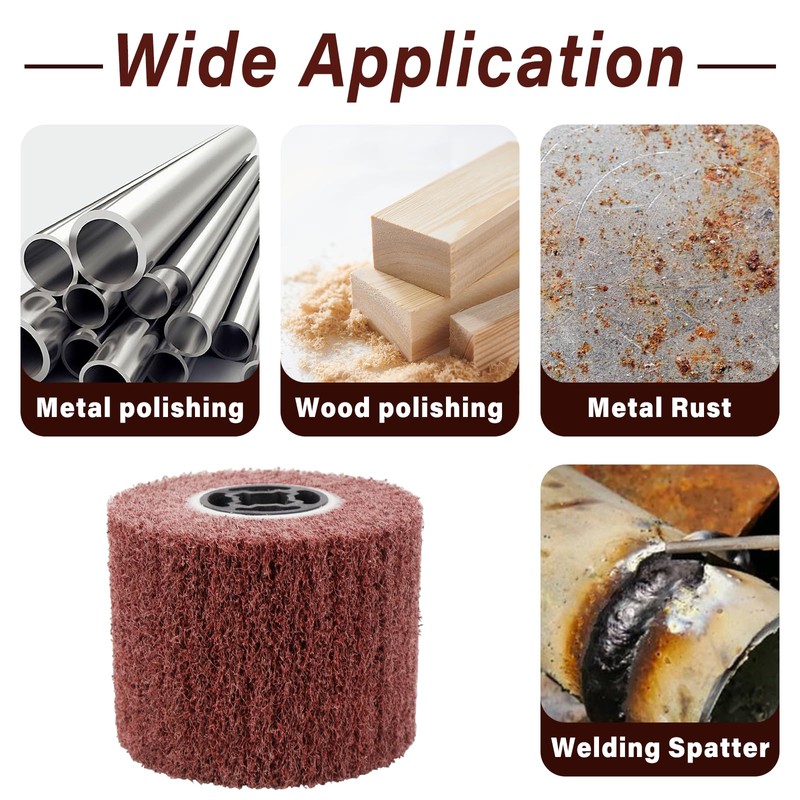 Mumjooyi Nylon Brush Sanding Roller Brush Satin Roller Angle Grinder