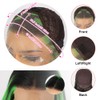 QD-Tizer Green Highlights Lace Front Wigs 13x4 Glueless Body Wave