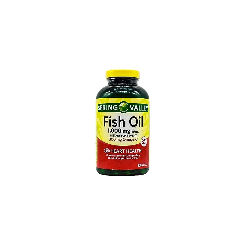 Spring Valley Fish Oil Softgels, 1000 mg, 300 Count Sticker