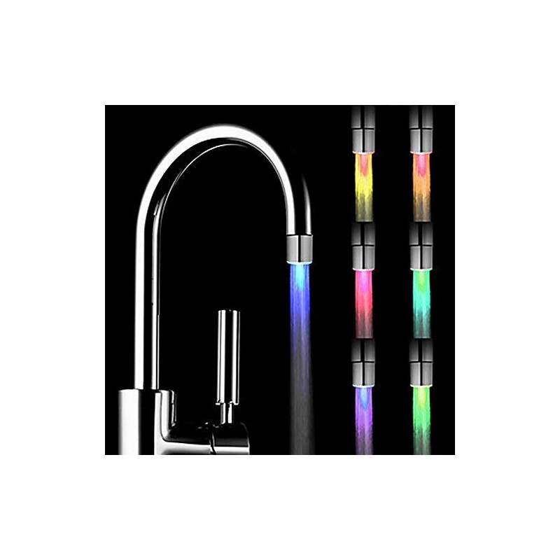 7 Color LED Light Changing Glow Shower Stream Water Faucet