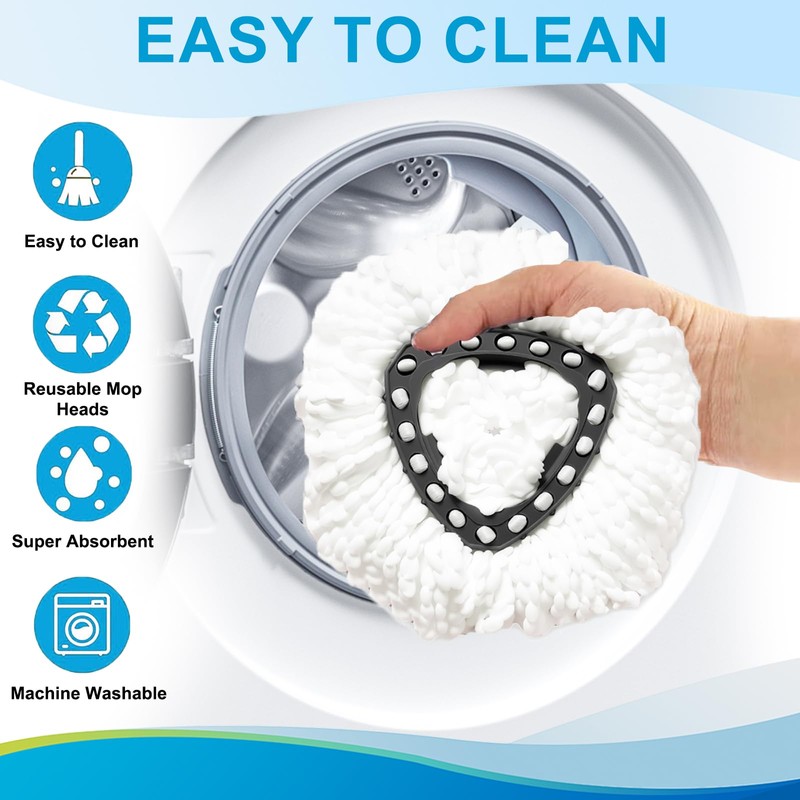 Spin Mop Head and Brush Replacement Compatible for O Cedar