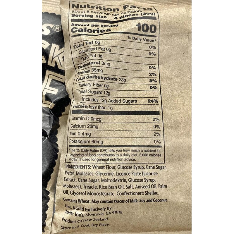 Trader Joe's 5-Pack! Trader Joe's Licorice Twists Soft Black Trader