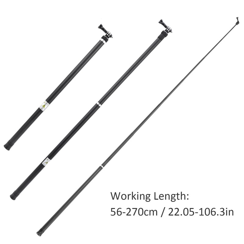 TELESIN 2.7m Carbon Fiber Universal Extendable Selfie Stick Hand‑Held Cameras