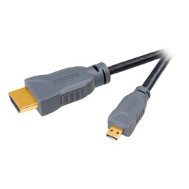 Vivanco Micro HDMI High Speed Cable with Ethernet A Male to C Male 1.5 m Grey