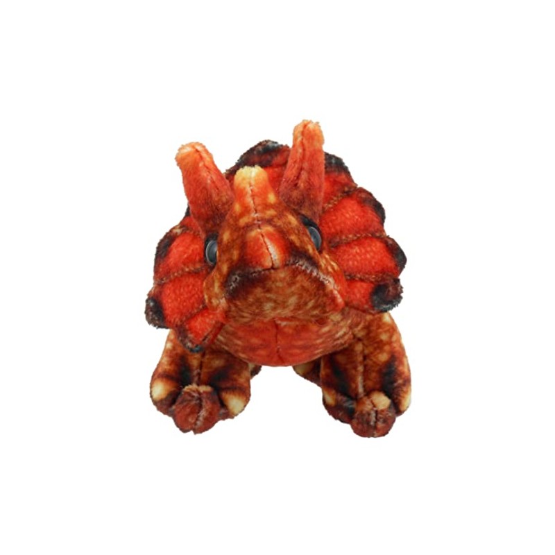 The Puppet Company - Dinosaur Finger Puppets - Triceratops (Orange),