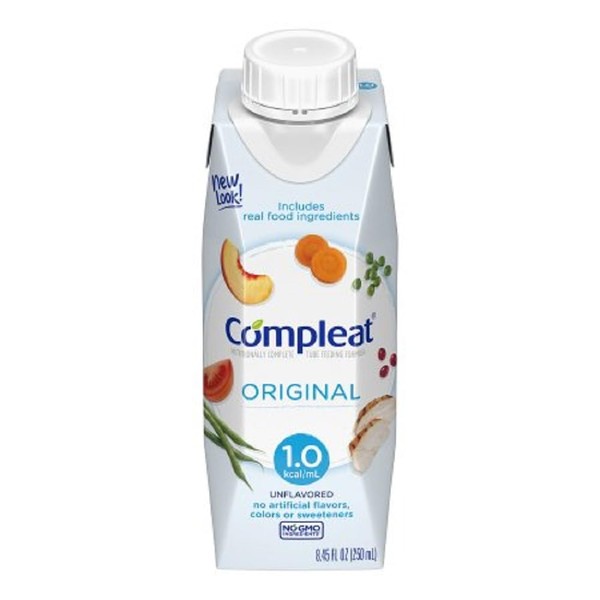 Nestle Healthcare Nutrition Compleat® Modified Tube Feeding Unflavored Food 250ml Can, 265kca, Lactose-free, Gluten-free 24 Ct.
