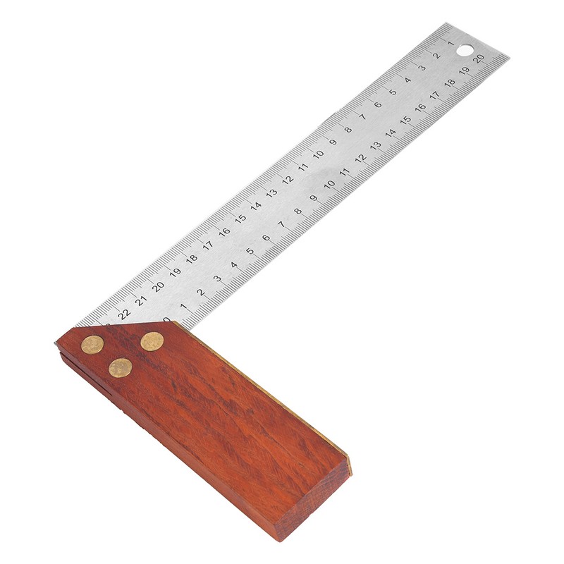 250mm Right Angle Ruler Multi Function Mahogany Thickened Measuring Ruler