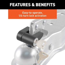 Namvo Car Trailer Coupling Lock Diameter 1/4 Inch 3/4 Inch Span for Towing Boat RV Truck