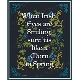 Irish Folk print Irish Blessing Scottish Gaelic Celtic Irish home decor When Irish Eyes are Smiling Literature Quote Print Irish Song Lyrics poster Ireland St Patricks Day decor