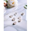 Pack of 12 925 Sterling Silver Stud Clasps, TUIOLUI Flat