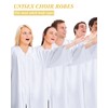 Toulite 12 Pcs Unisex Matte Choir Robes for Church White