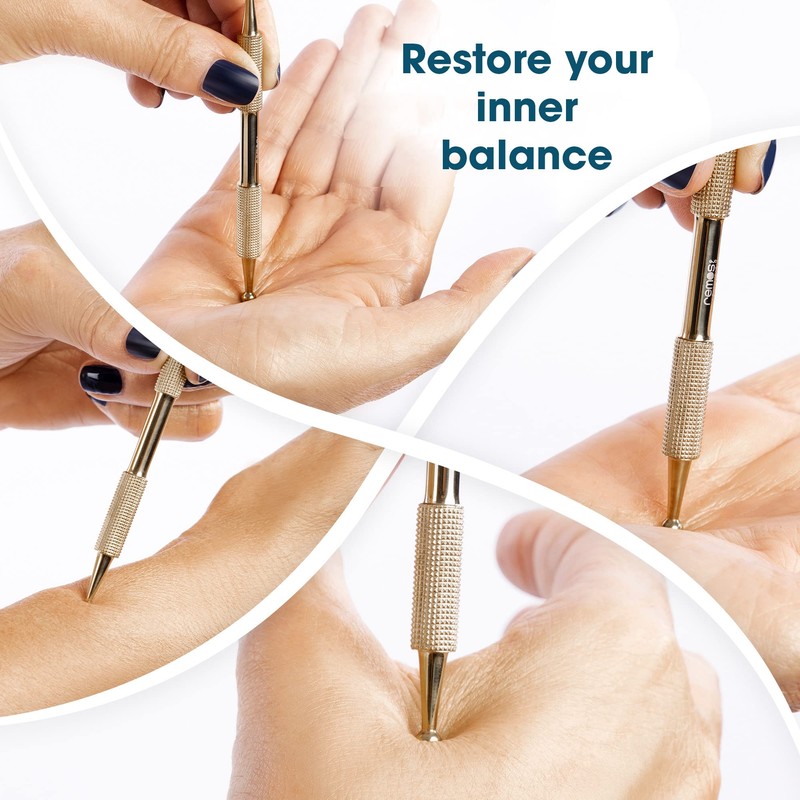 REMOS Acupressure & Meridian Pen - Brass - 10 cm