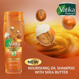 Vatika Naturals Oil Shampoo - Hydrate, Nourish, & Repeat for Luxuriously Revitalized Hair - Phthalate-Mineral Oil free - Shea Butter Extracts 425ML