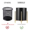 SIEBOLD Black Ceramic Utensil Holder with Metal Frame - Chic