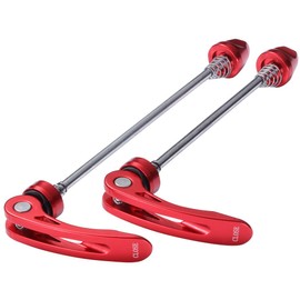 wilefive Bike Skewers Ultralight Quick Release Skewers for MTB Front & Rear, Red