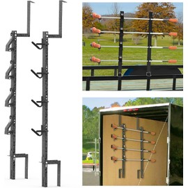 ELITEWILL 4 Place Weed Eater Racks for Open/Enclosed Trailers Weedeater Rack for Trailer Landscape Trimmer Rack Truck Holder Lawn Equipment Accessories w/Lock