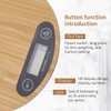 Digital Kitchen Scale Round Bamboo Electric Meat Food Weighing Scale