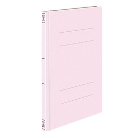 Kokuyo flat file Paper Cover Resin Binding Hardware 2 Hole A4 150 Sheets Accommodate Pink , safety pink