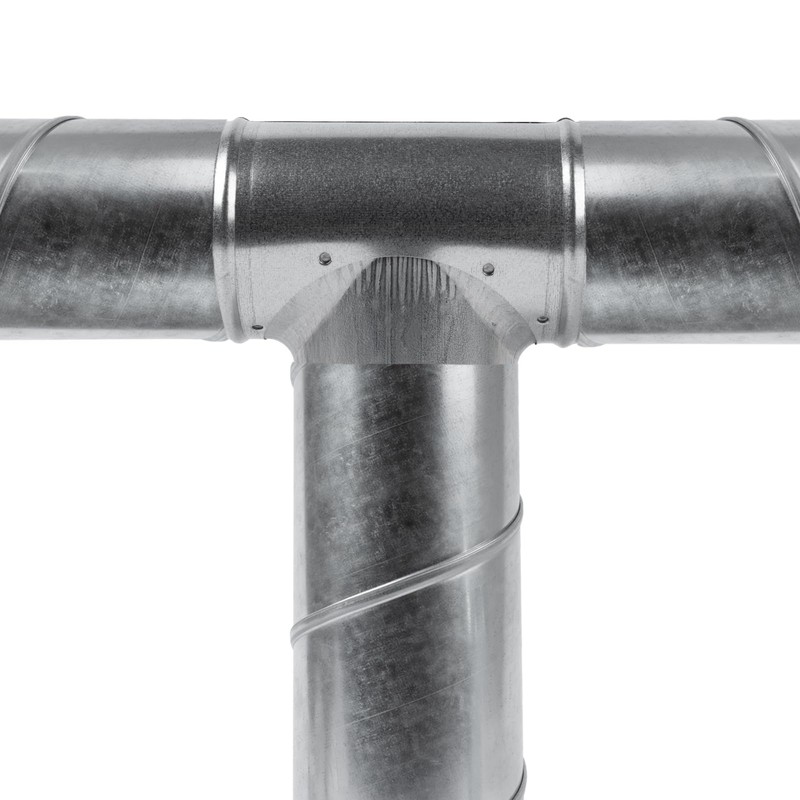 6'' Inch Duct T-Joint Splitter to 4" Inch 90° Degree