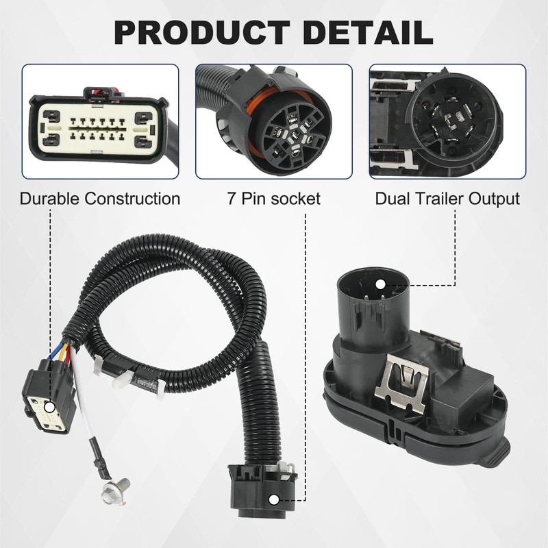 DICMIC Trailer Hitch Tow Wiring Connector Harness Kit Compatible with