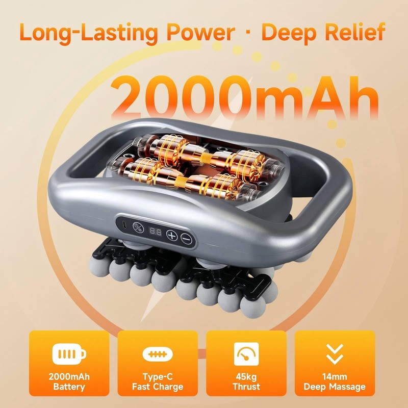 48-Head Massage Gun Set, Deep Tissue Percussion Massager with 9