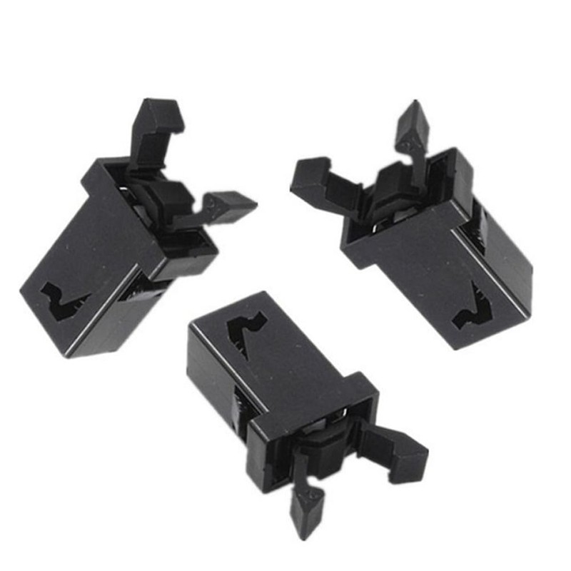 10Sets Black Plastic Trash Can Lid Lock Buckles Universal Waste
