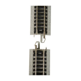 Bachmann Trains - Snap-Fit E-Z TRACK REMOTE TURNOUT - LEFT (1/card) - NICKEL SILVER Rail With Grey Roadbed - N Scale