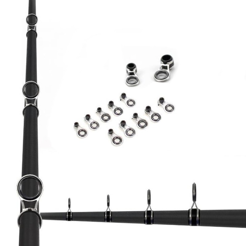 YFFSFDC Rod Guide, Fishing Rod Guide, Stainless Steel, Set of