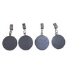 TwoFish Home Set of 4 Gray Round Pendant Resin Tablecloth