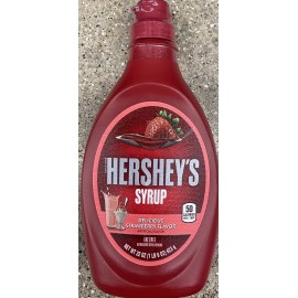 Hershey's 2x Hershey's Delicious STRAWBERRY Flavor Syrup 22 Oz Bottle - FATE FREE - 2 PACK