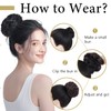 WKCT Messy Bun Hair Pieces for Women, Wavy Claw Clip