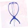 Healeved 1pc Blue Folding Wig Stand Holder Stable Display Hanger