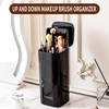 STORICANS Makeup Brush Holder with Lid,4 Slots Automatic Lifting Dustproof