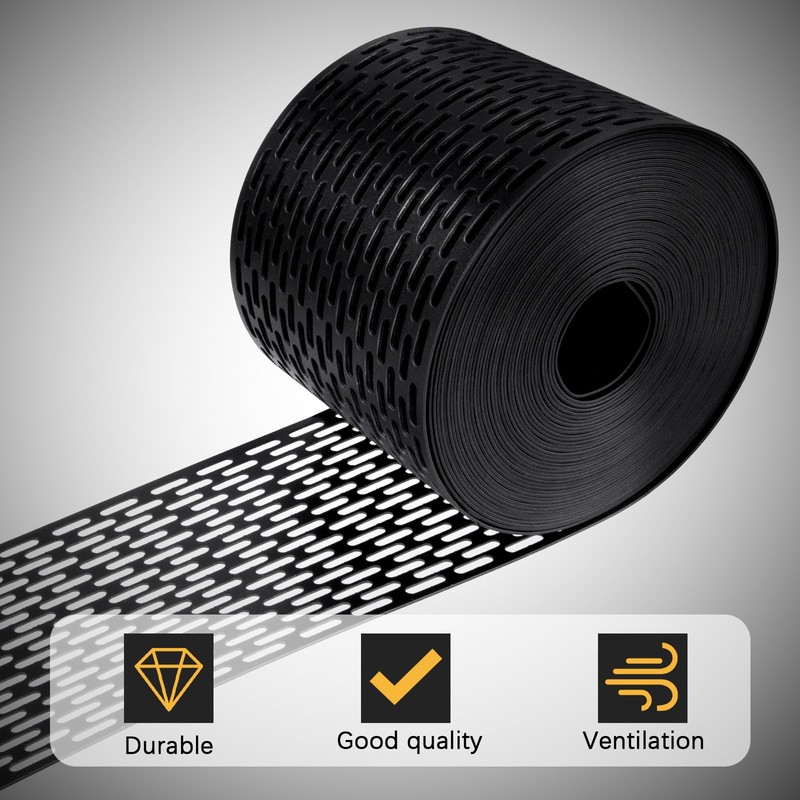 VKQ 3.93" x32.8FT Soffit Vent Strip for Eaves Ventilation Weather-Resistant