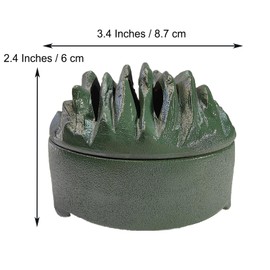 MIUPOO Ceramic Incense Holder and Burner with Insulation use for Coil Incense or Sage Incense Cones,Insence-Stick Holder for Yoga Spa and Meditation Anti Scald,Green