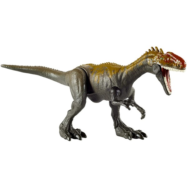 Jurassic World Camp Cretaceous Savage Strike Monolophosaurus Dinosaur Figure, Smaller Size, Attack Move Iconic to Species, Movable Arms & Legs, Ages 4 Years Old & Up