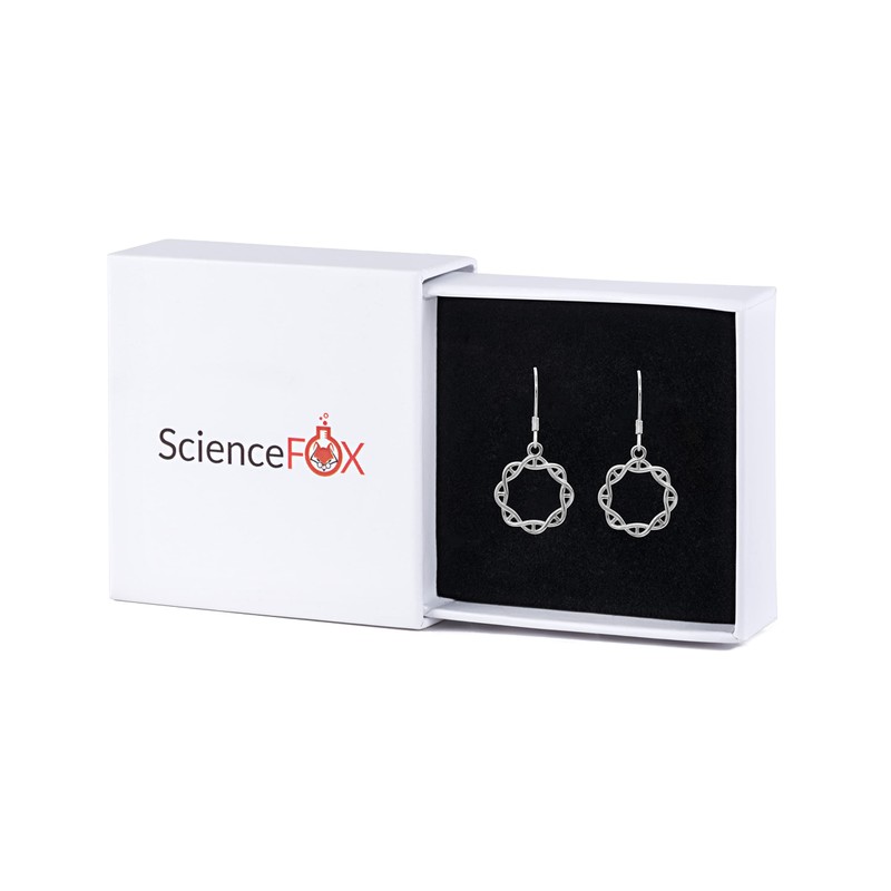 ScienceFox DNA Helix Earrings 925 Sterling Silver Gold Rose Gold