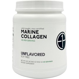 Wild Caught Marine Collagen Peptides Powder 440grams (40 Servings) Unflavored, MSC-Certified, Non-GMO, Third-Party Lab Tested