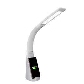 OttLite Purify LED Sanitizing Desk Lamp with Wireless Charging – Eliminates up to 99.9% of Bacteria, Touch Activated, Flexible Neck, Modern Light for Reading, Crafting & Office Desktop