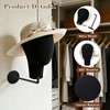 21in Wig Head Wall Mount Mannequin Head for Caps,Canvas Hat
