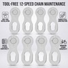 T best 4 Pairs 12 Speed Reusable Steel Wheels Bicycle