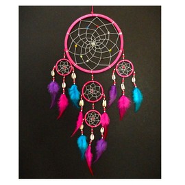 BRILLIANT GIFTS TRADITIONAL PINK PURPLE DREAM CATCHER (single top)