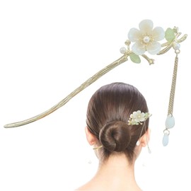 GmwyCzV Vintage Chinese Hairpin, Hair Accessories Hair Sticks Decorated with Flowers and Tassels, Tassel Hairpin for Decorative Hair, Solid Hairstyle, for Women and Girls (Lily of the Valley)